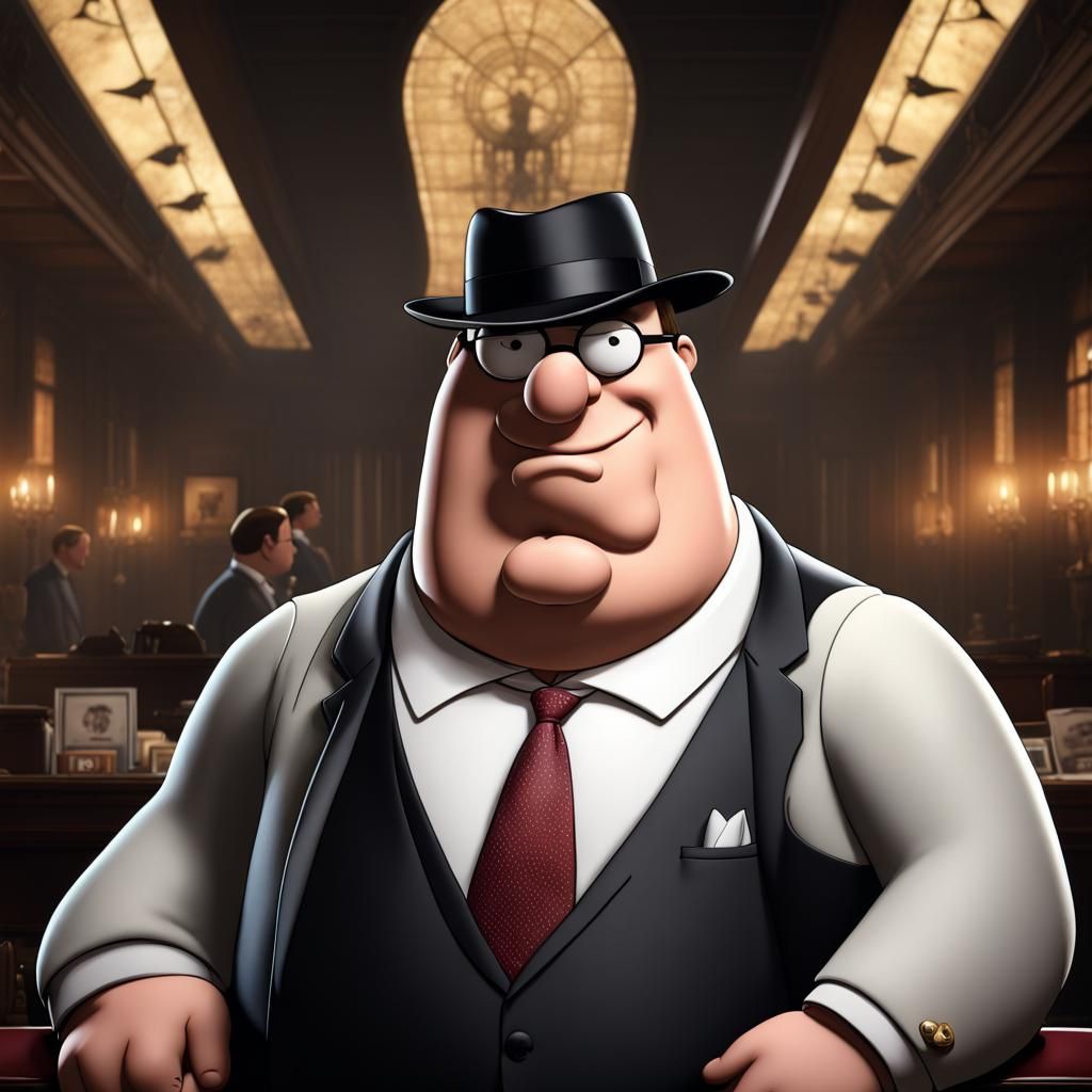 Peter Griffin as Mafia Boss in Sopranos Style