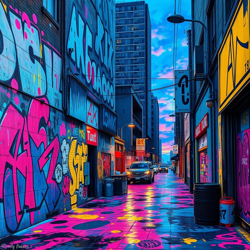 Vibrant Futuristic Cityscape Unfolds at Dusk