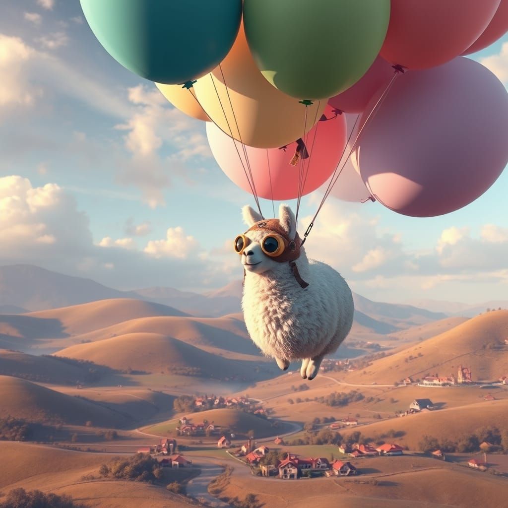 For the "Balloons" challenge, imagine a whimsical scene wher...