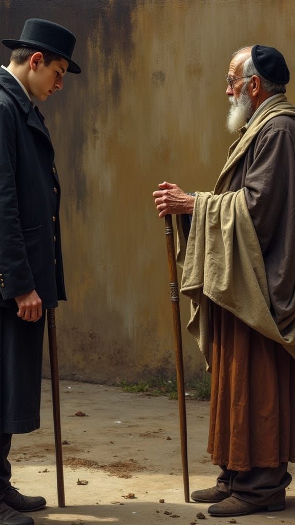 Young Samuel Before Eli in Earthy Tones