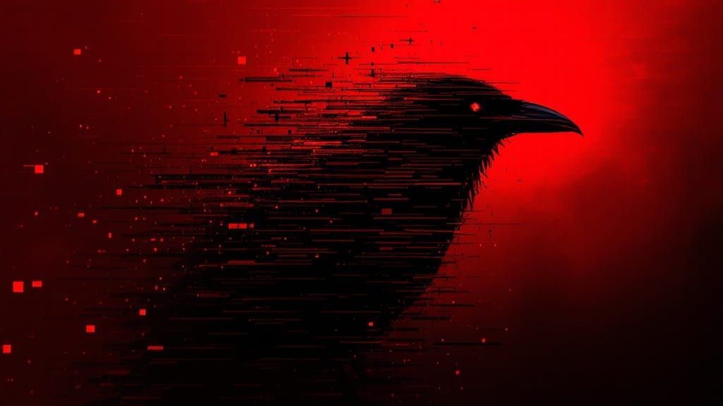 Raven in Dark Digital Decay