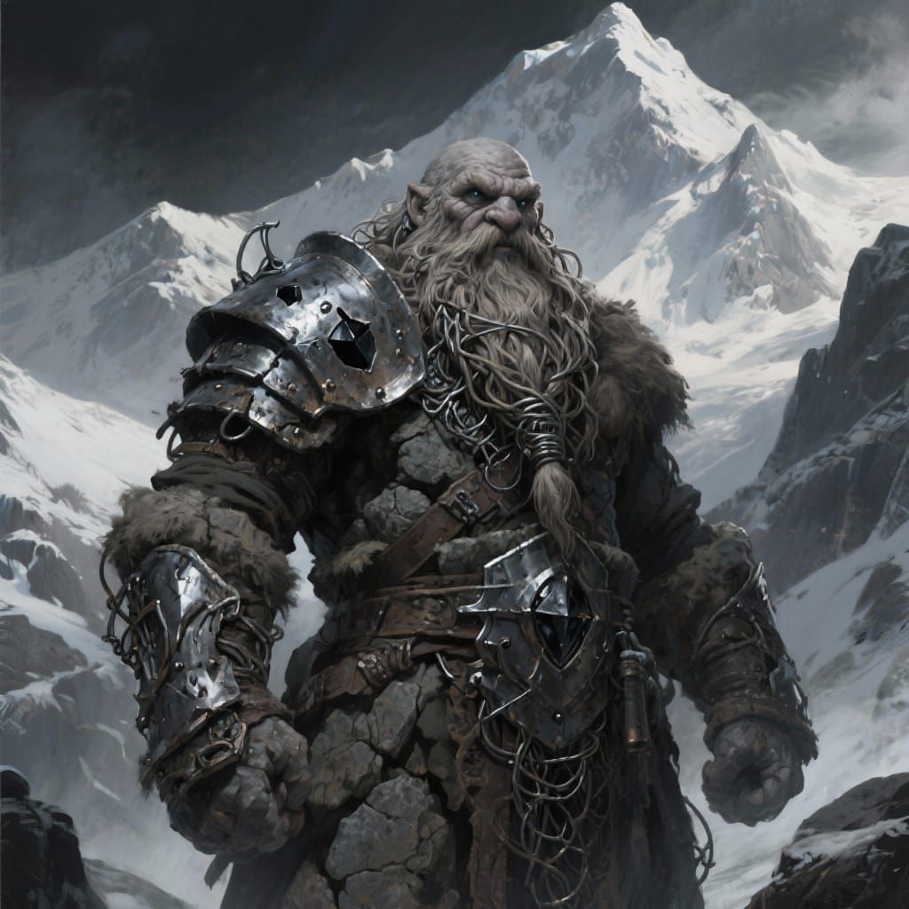 Epic Fantasy Dwarf Warrior of Stone and Steel