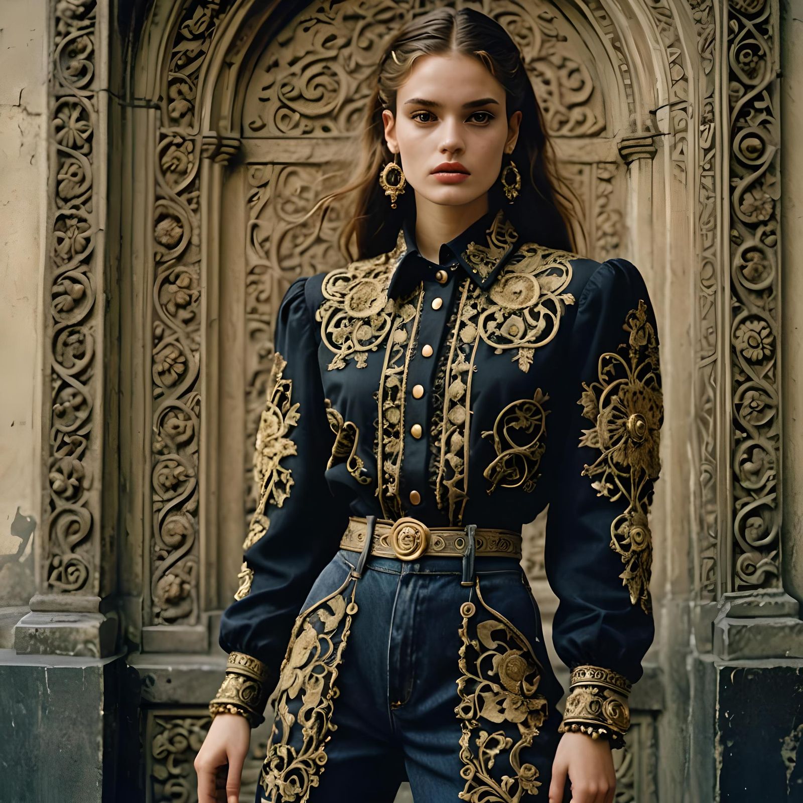 90s Cinematic Fashion Photo with Intricate Details