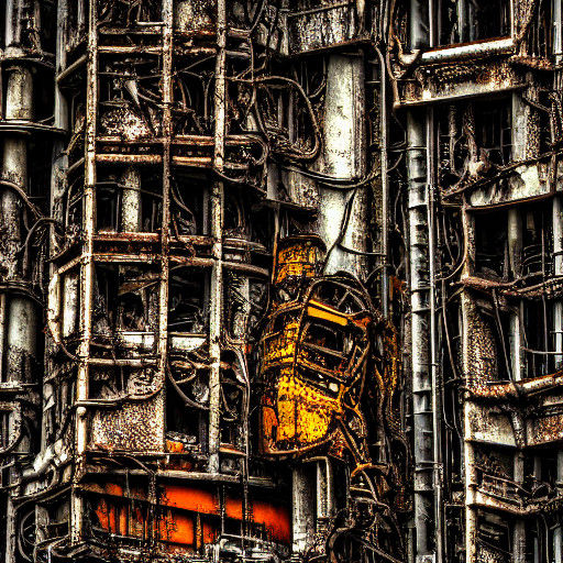 Surreal Biomechanical Scene in Gigeresque Style