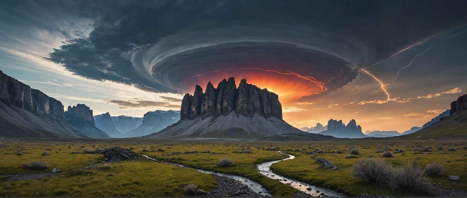 Inexplicable Phenomena Over Barren Landscape