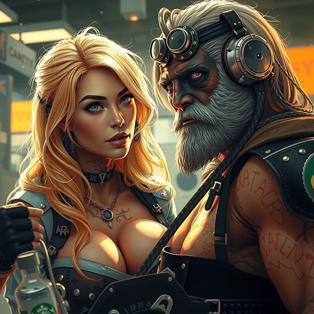 Mad Max's Immortan Joe Abducts a Blonde Barista