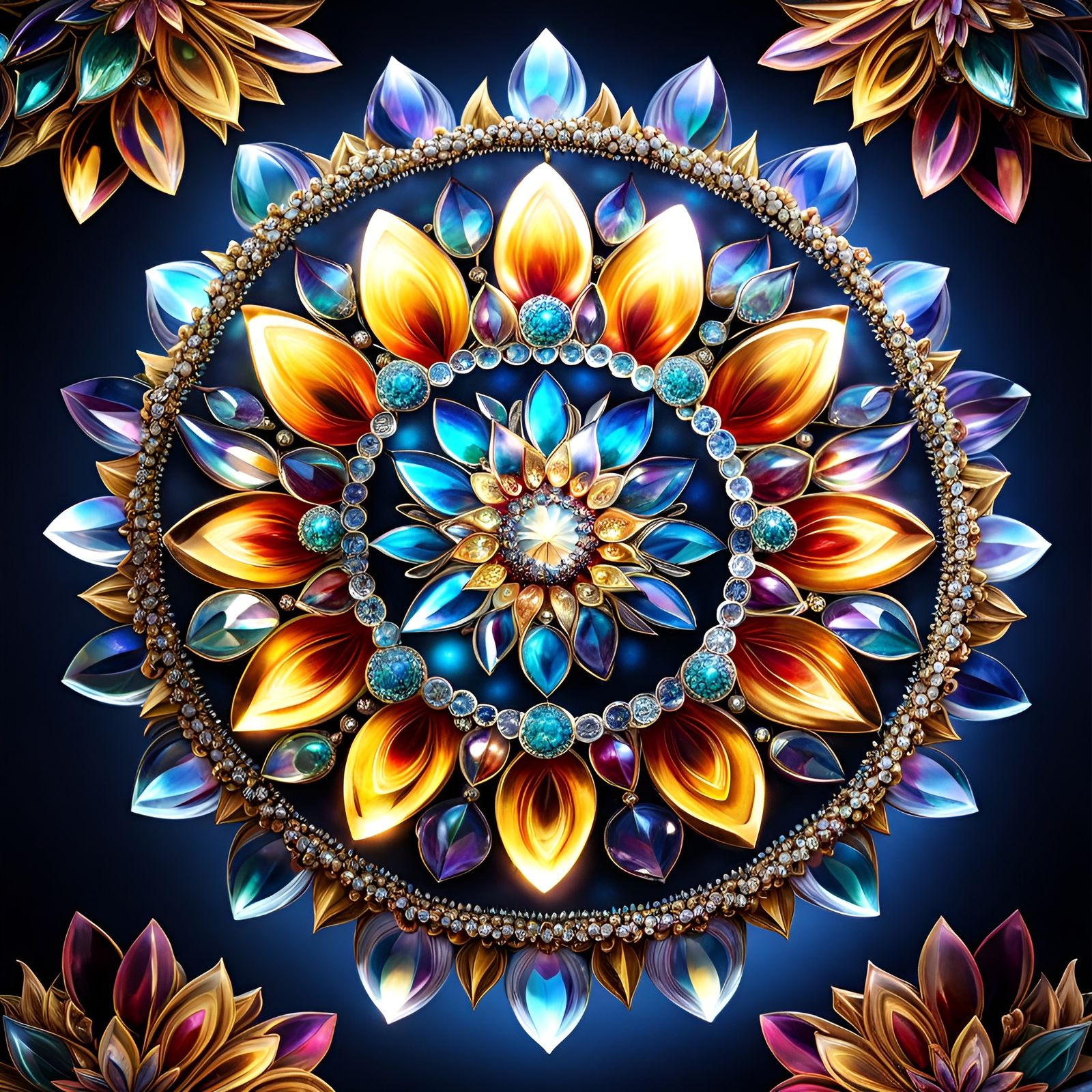 Crystal Diamond Mandala