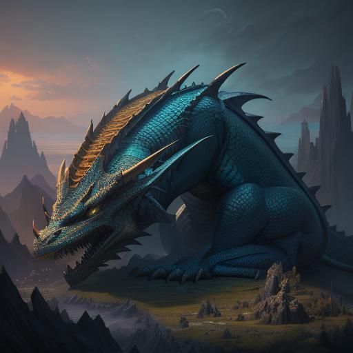 Sleeping Dragons: Detailed Fantasy Concept Art
