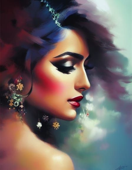 Portrait of a Middle Eastern Woman, Romantic Realism