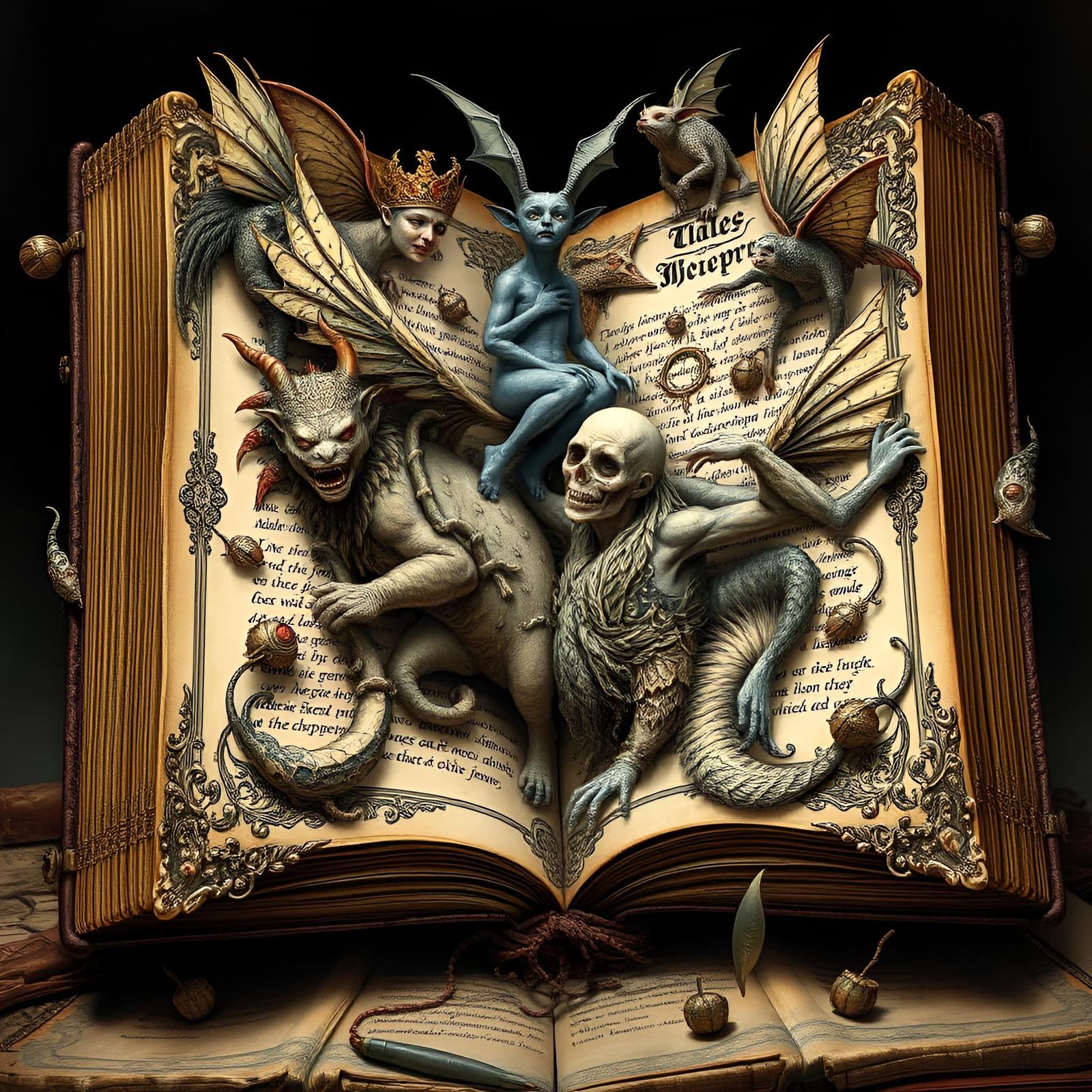 Ornate Fairy Tale Spellbook Brought to Life