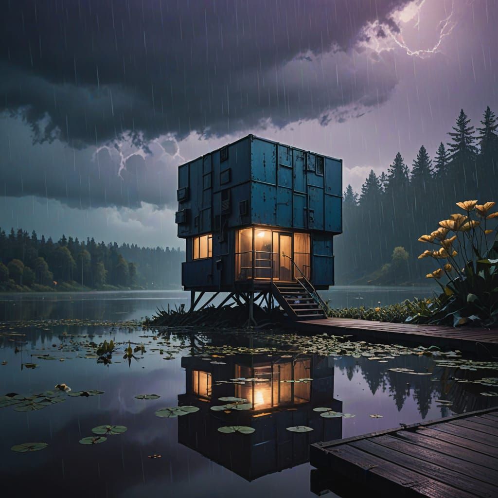 Ethereal Oasis in the Storm