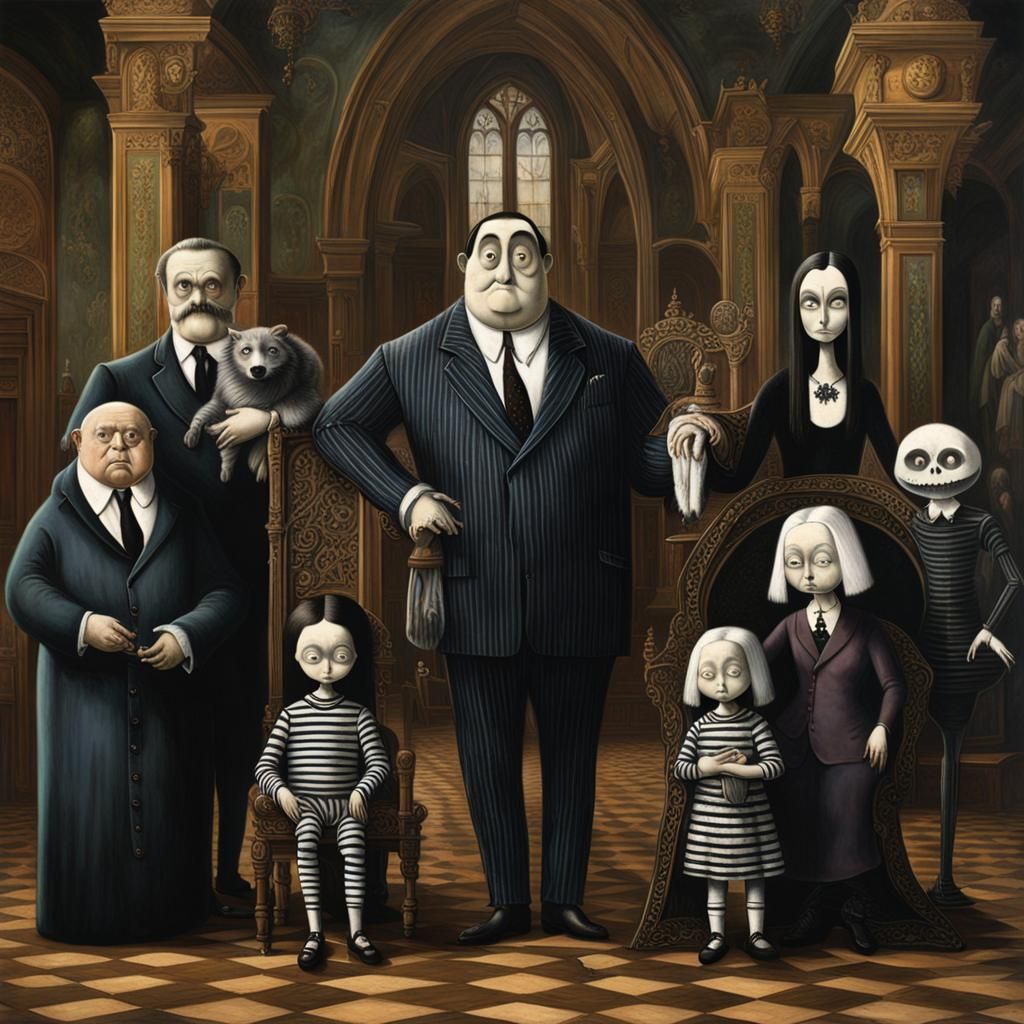 The Addams Family as Renaissance Painting