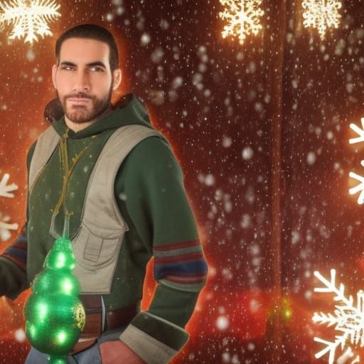 Hyperrealistic Kanan Jarrus Celebrates Christmas