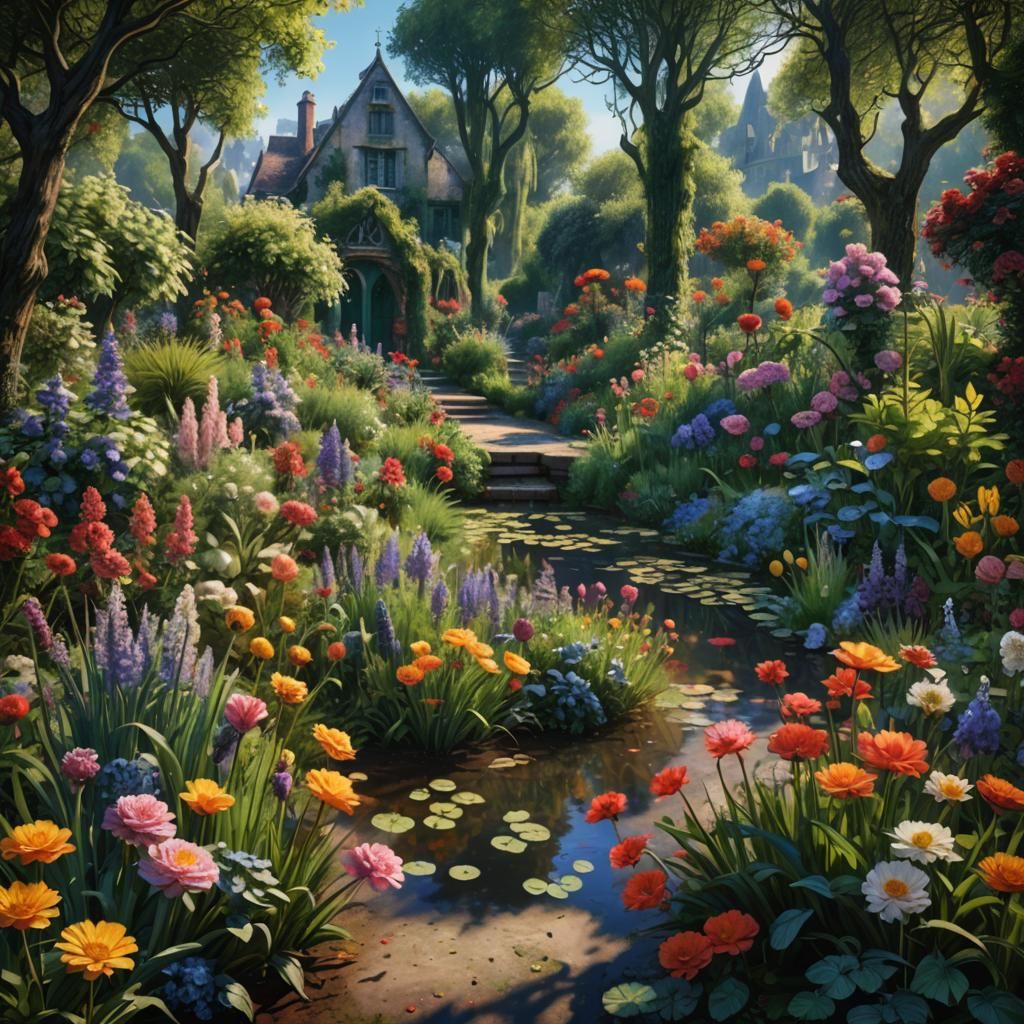 Fantastical Garden Matte Painting in Unreal Engine 5