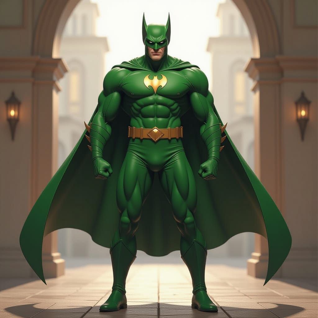 Martian Manhunter as Atlantean Warrior, Photorealistic Style