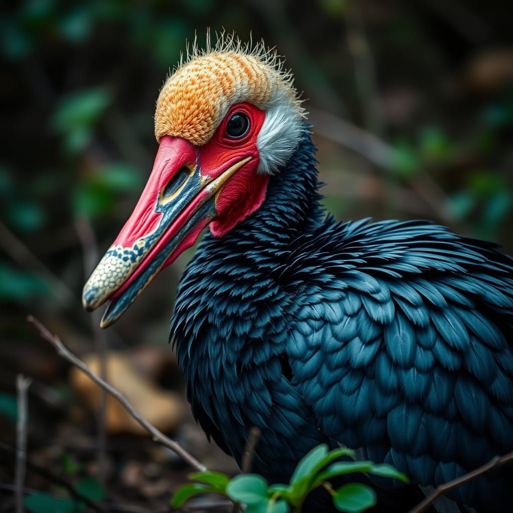 Hyperrealistic Dodo Bird in its Tropical Habitat