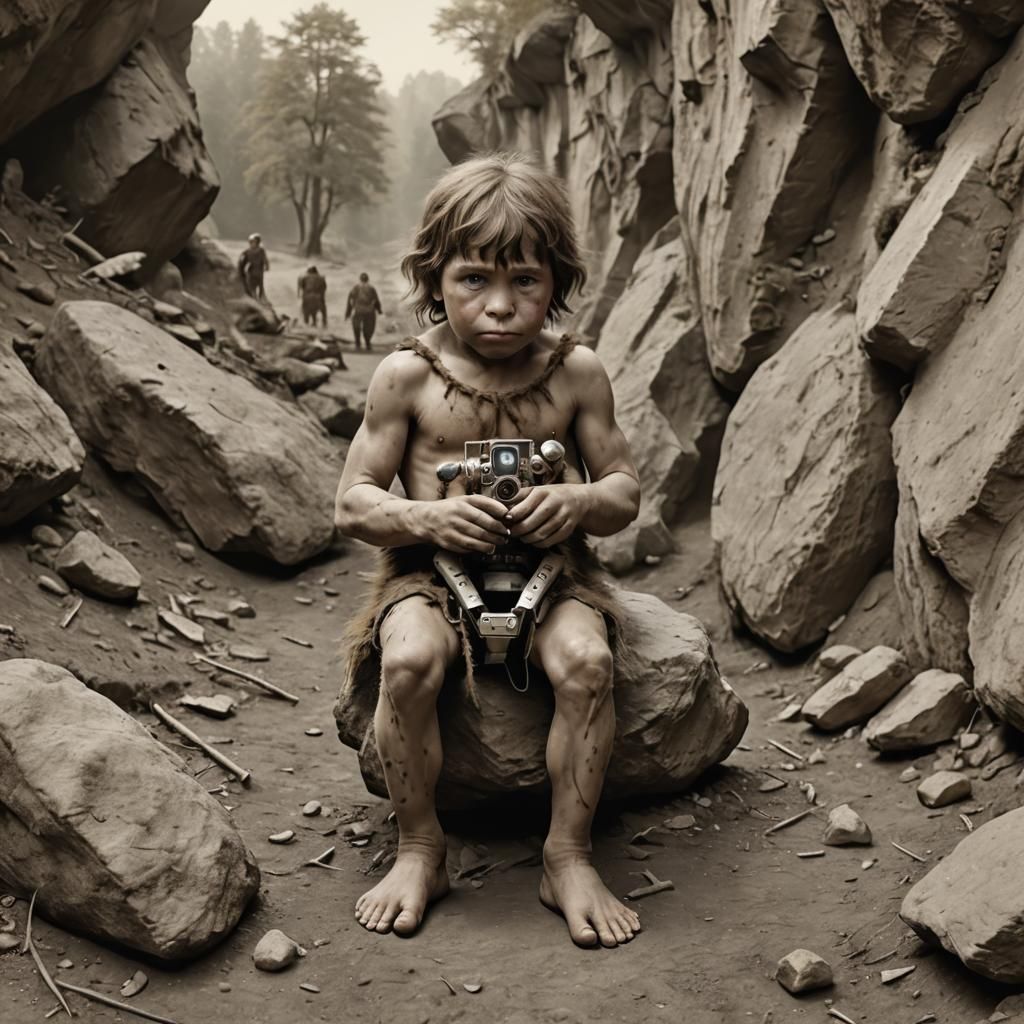 Neanderthal Child with Robot: A Surprising Vision