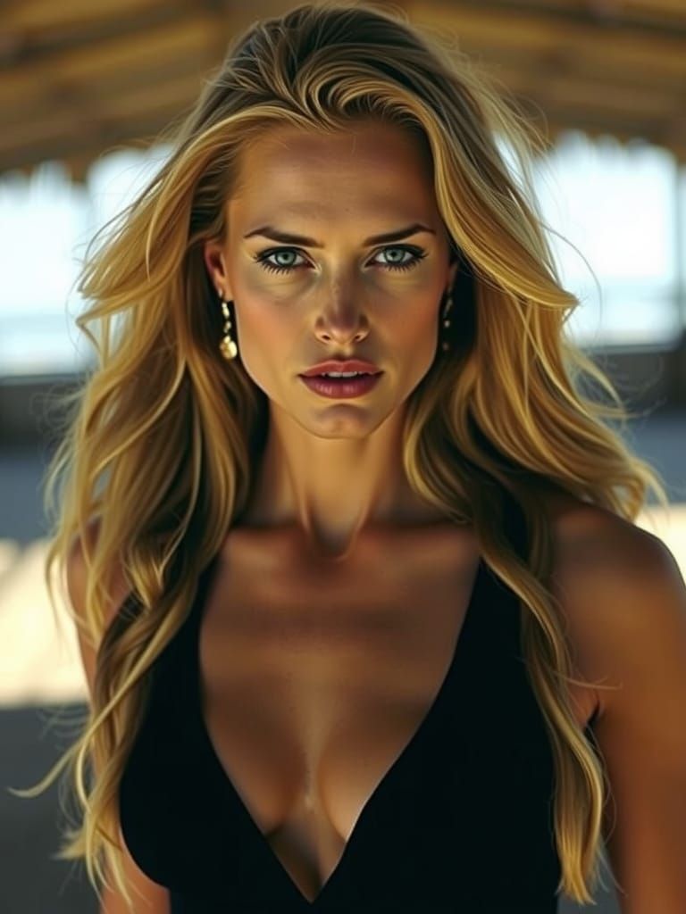 Cinematic Portrait of a Radiant Woman on 35mm Film