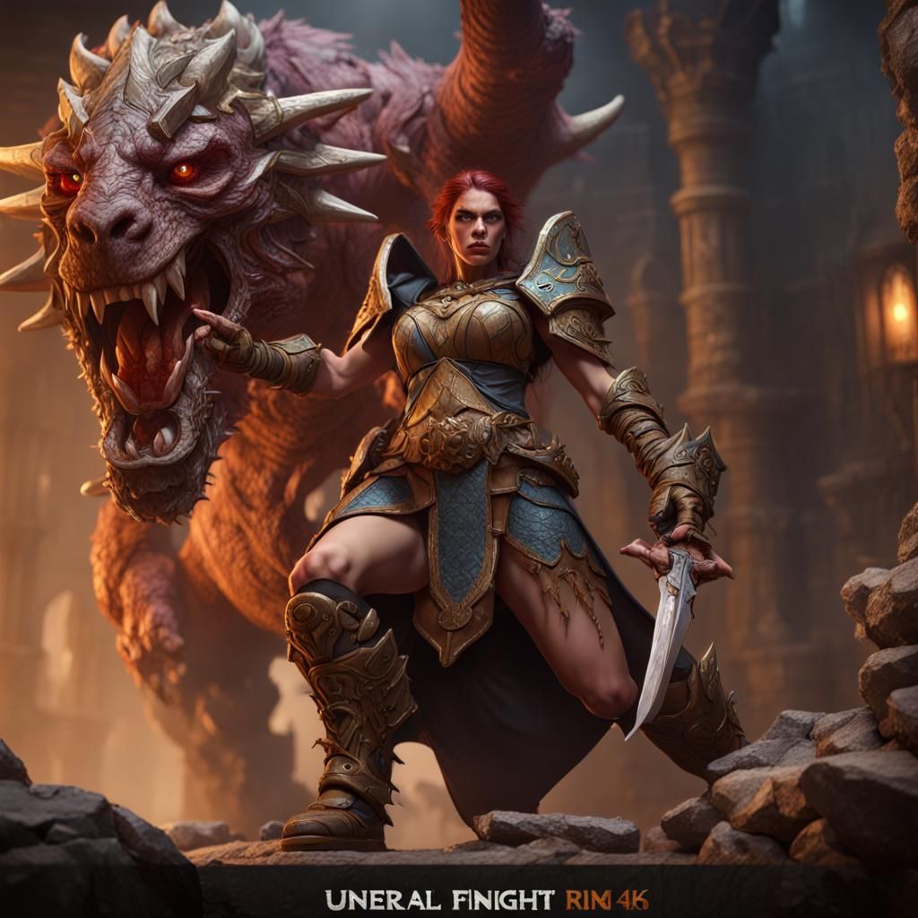 Female Goliath Character Art in Fantasy Style