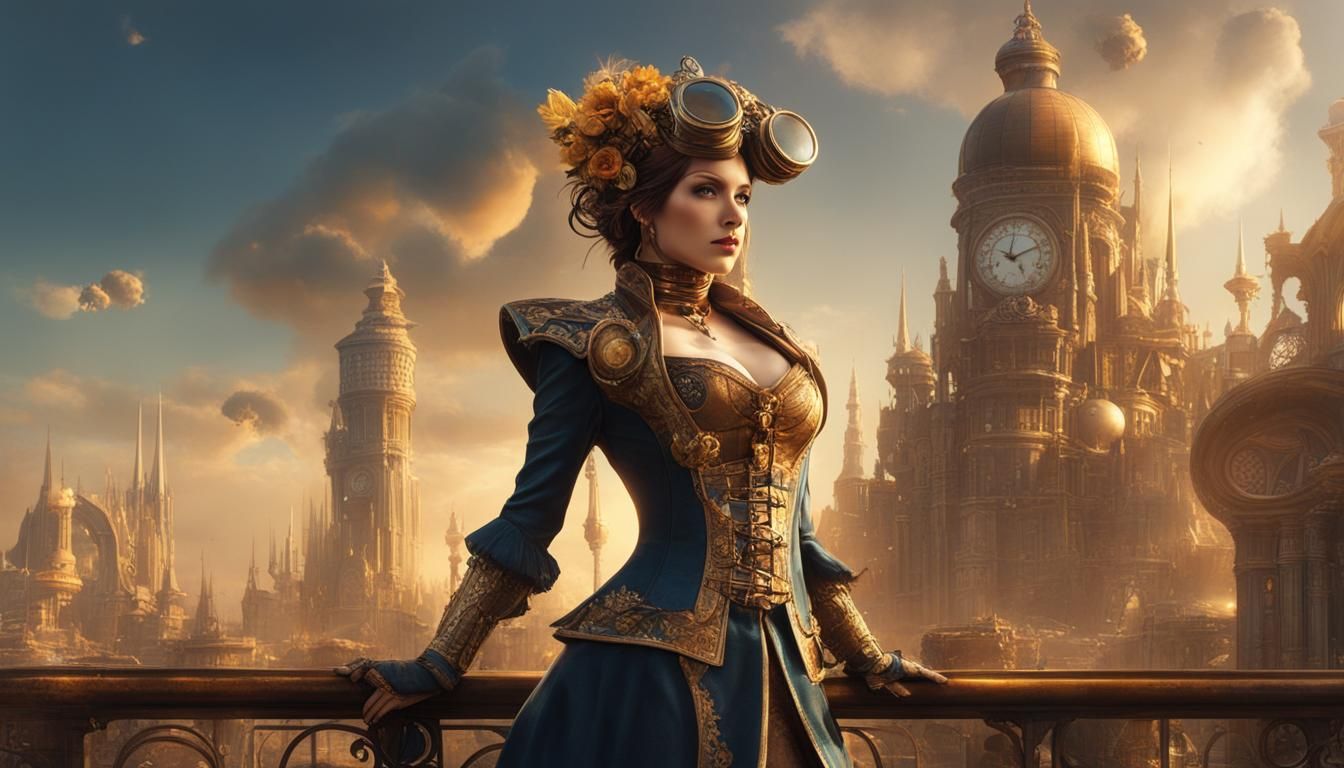 Steampunk Summer Personified: Golden Hour Portrait