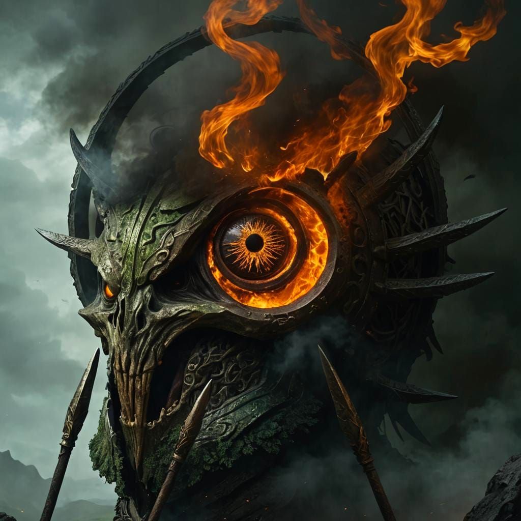 Cyclopean Horror in Greg Rutkowski Gothic Fantasy Style