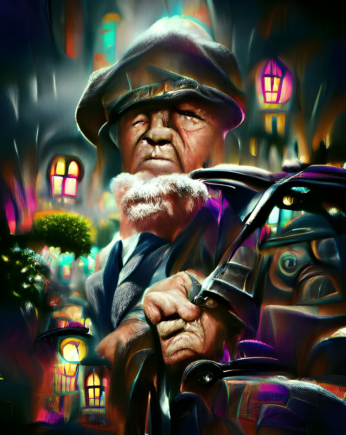 Old warrior  #film fauvism film noir filmic Thomas Kinkade t...