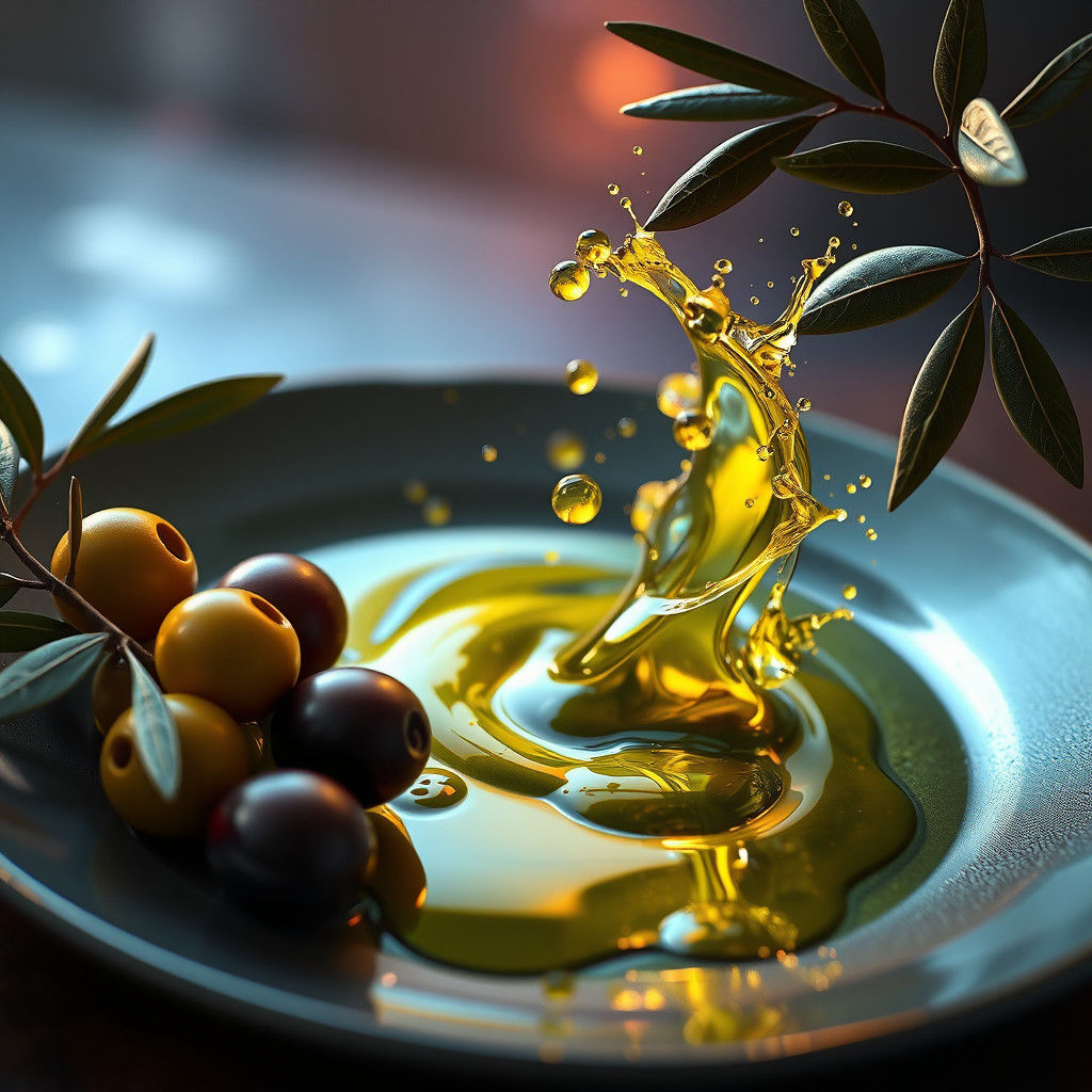 Olive Oil Vortex: Detailed Matte Painting