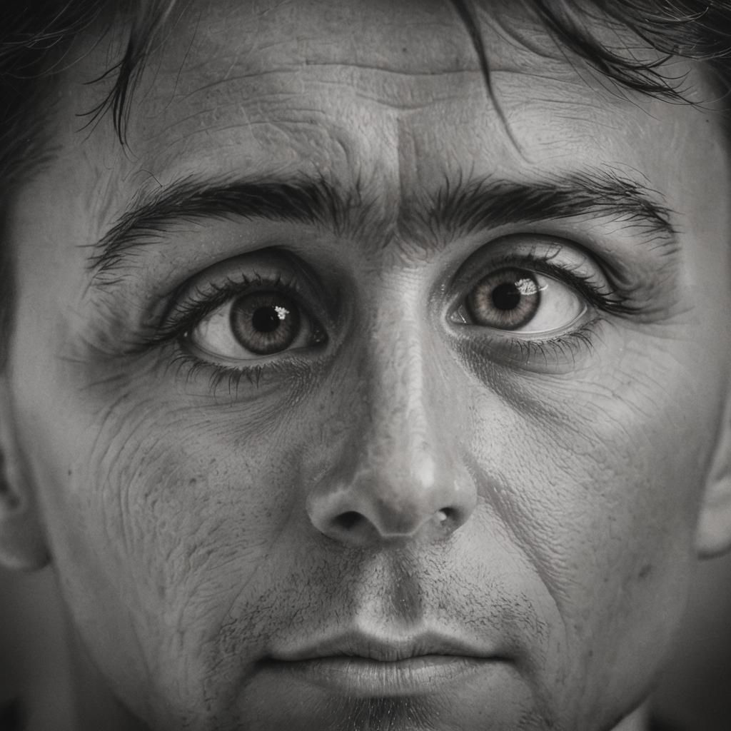 Intense Eye Contact Generated by AI