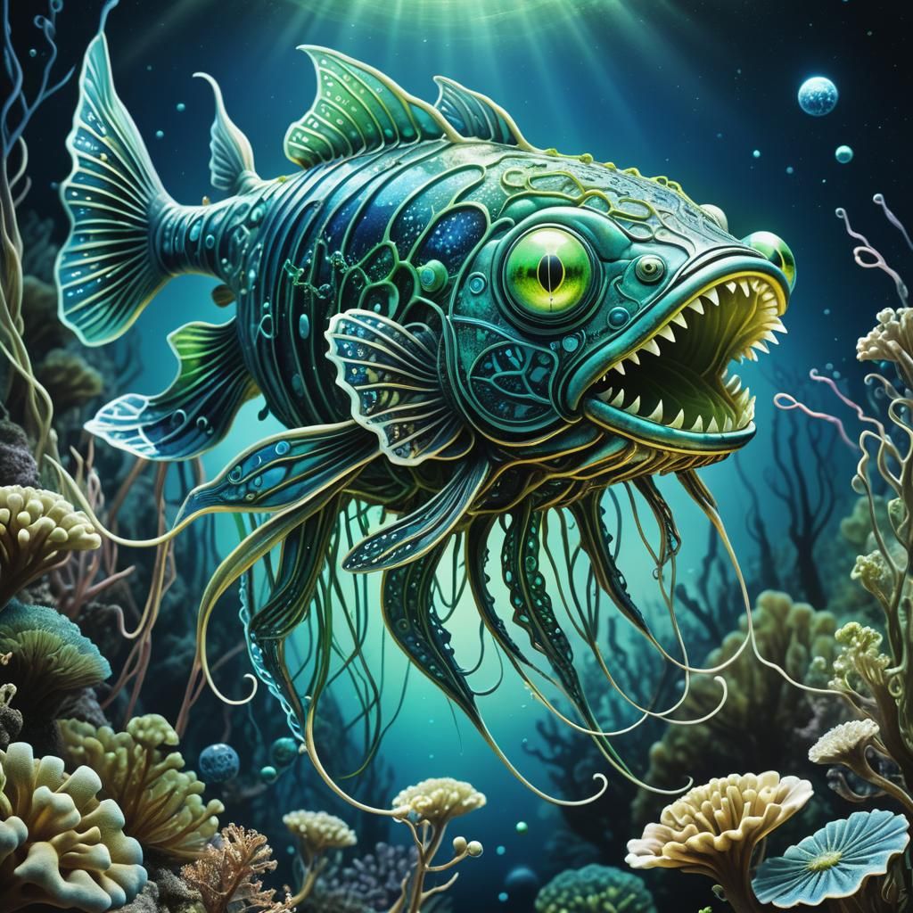 Mystical Alien Catfish in Exoplanetary Biome