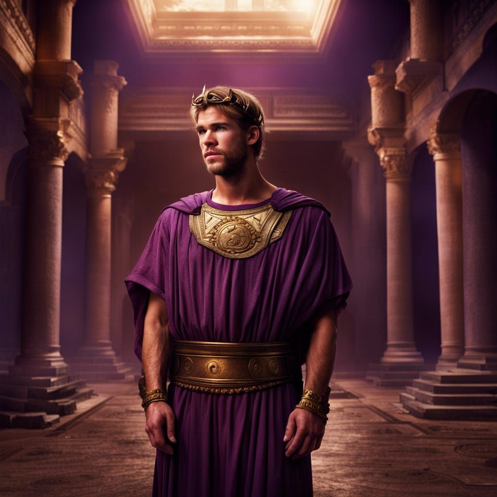 Liam Hemsworth as Roman Emperor in Matte Painting