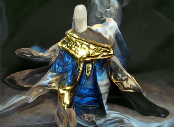 Mutated Shade Sorcerer Casting Spell in Hyperrealism