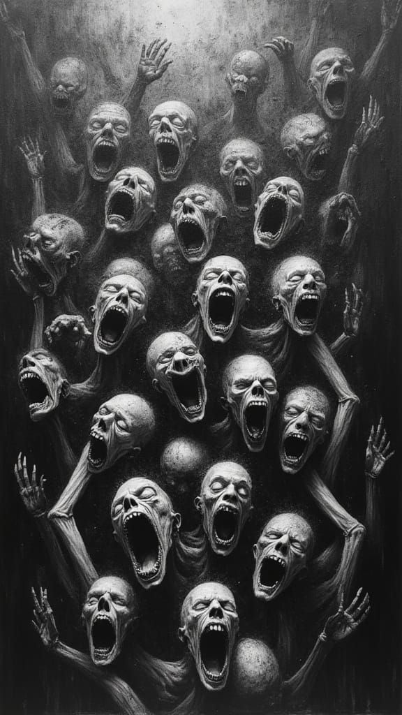 Nightmarish Faces Emerge in Expressionist Horror