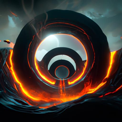 Detailed Matte Painting of a Black Hole