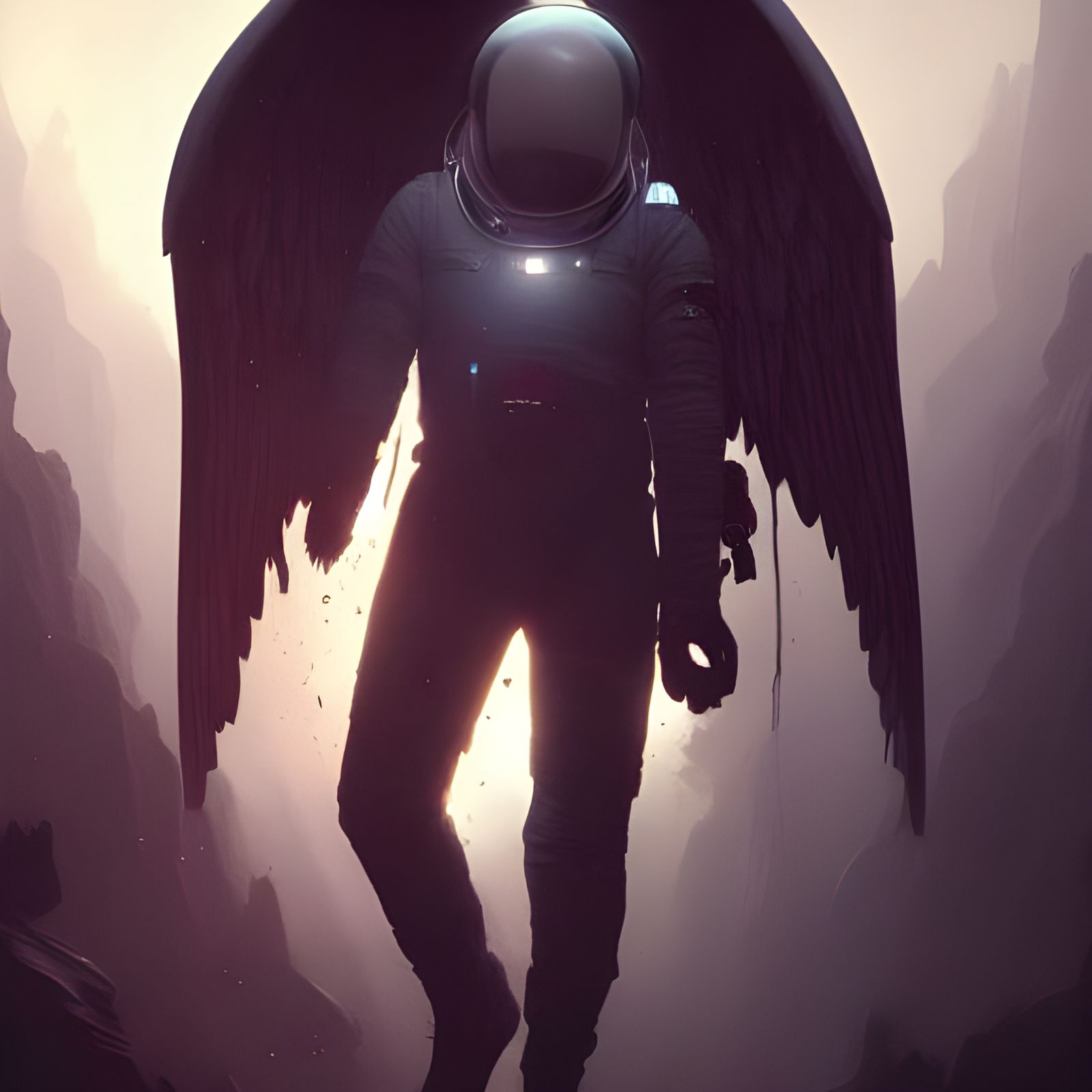 Astronaut Angel of Death: Dark Fantasy Art