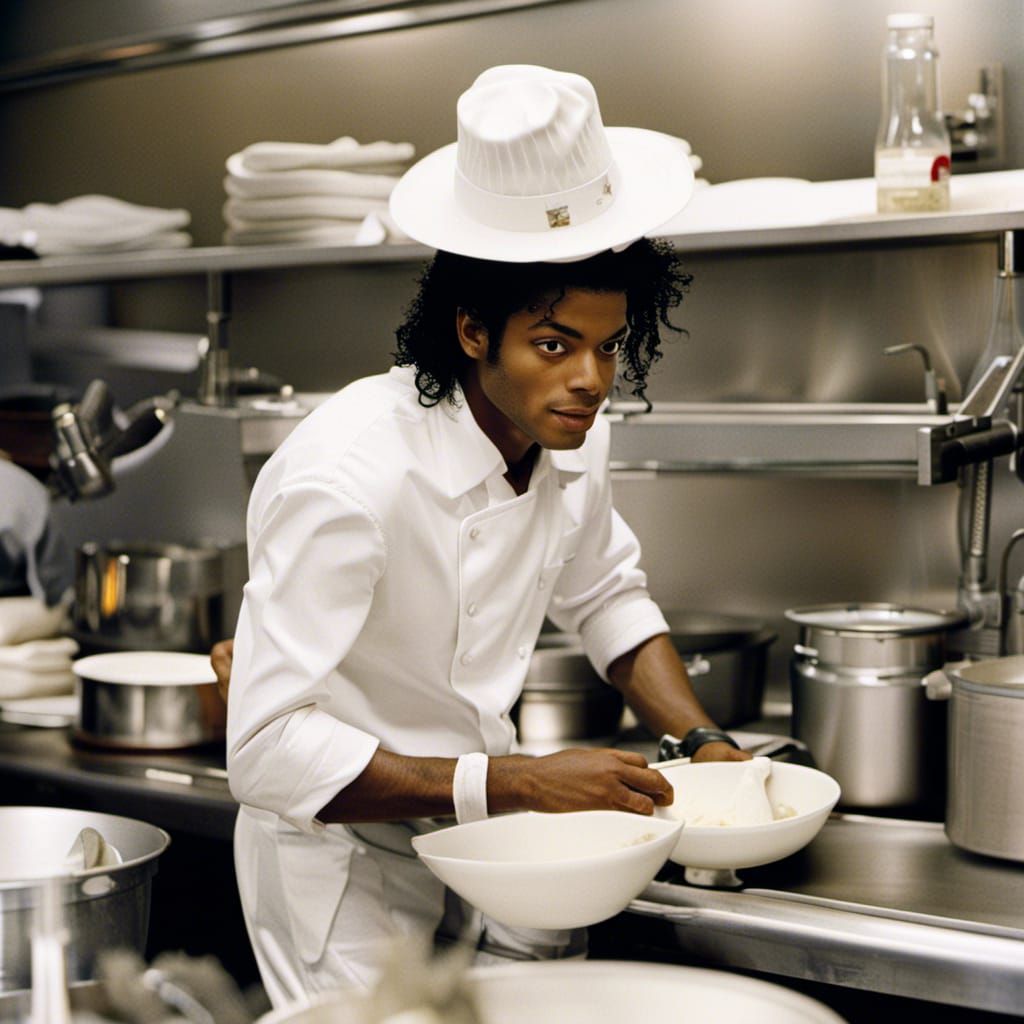 Michael Jackson as Chef Washing Dishes