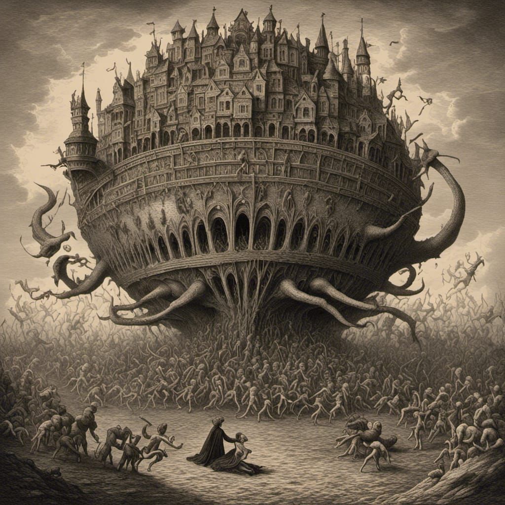 Horrifying Animal in Super Hyperrealism Style