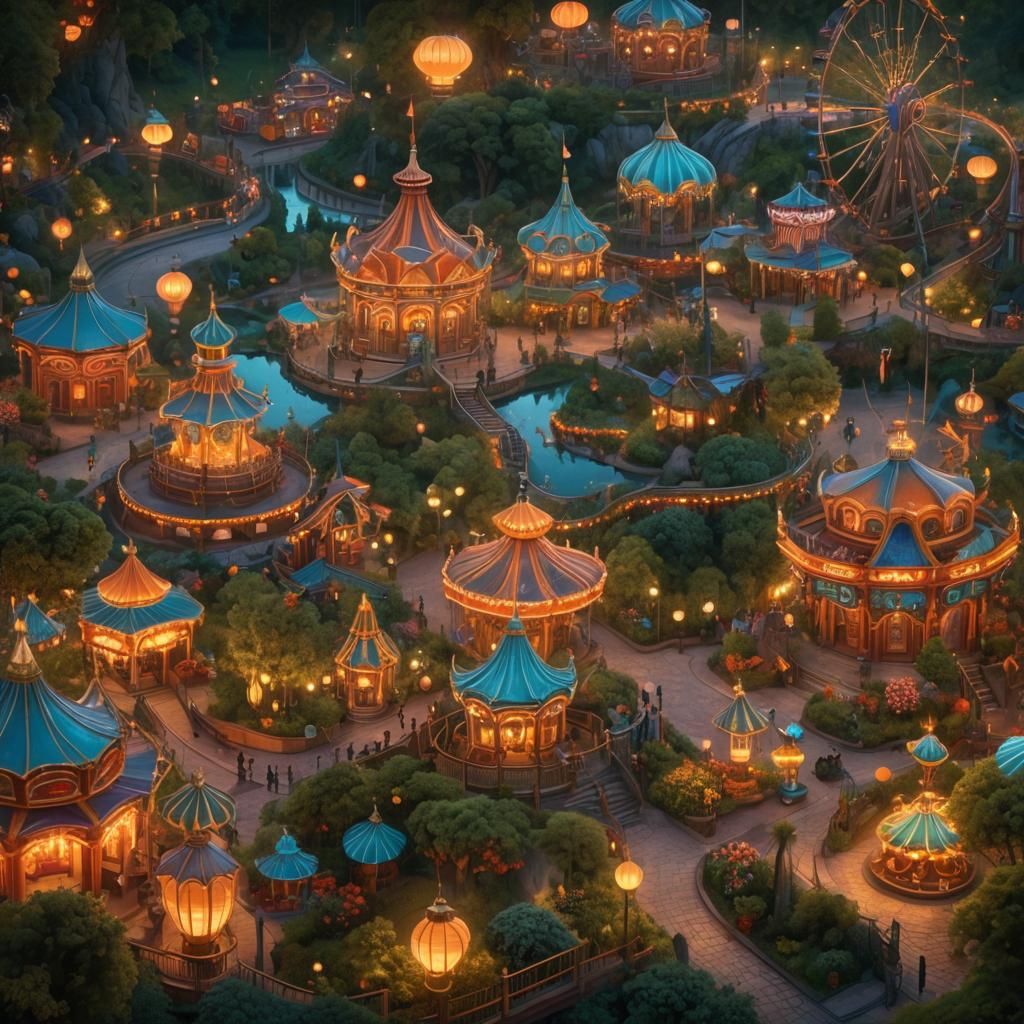 Fantastical Amusement Park: Digital Matte Painting