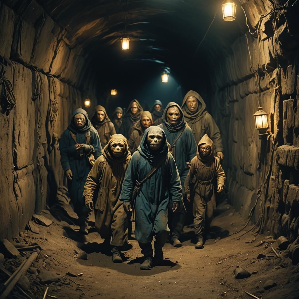 Mole People Emerge from Underground Tunnel