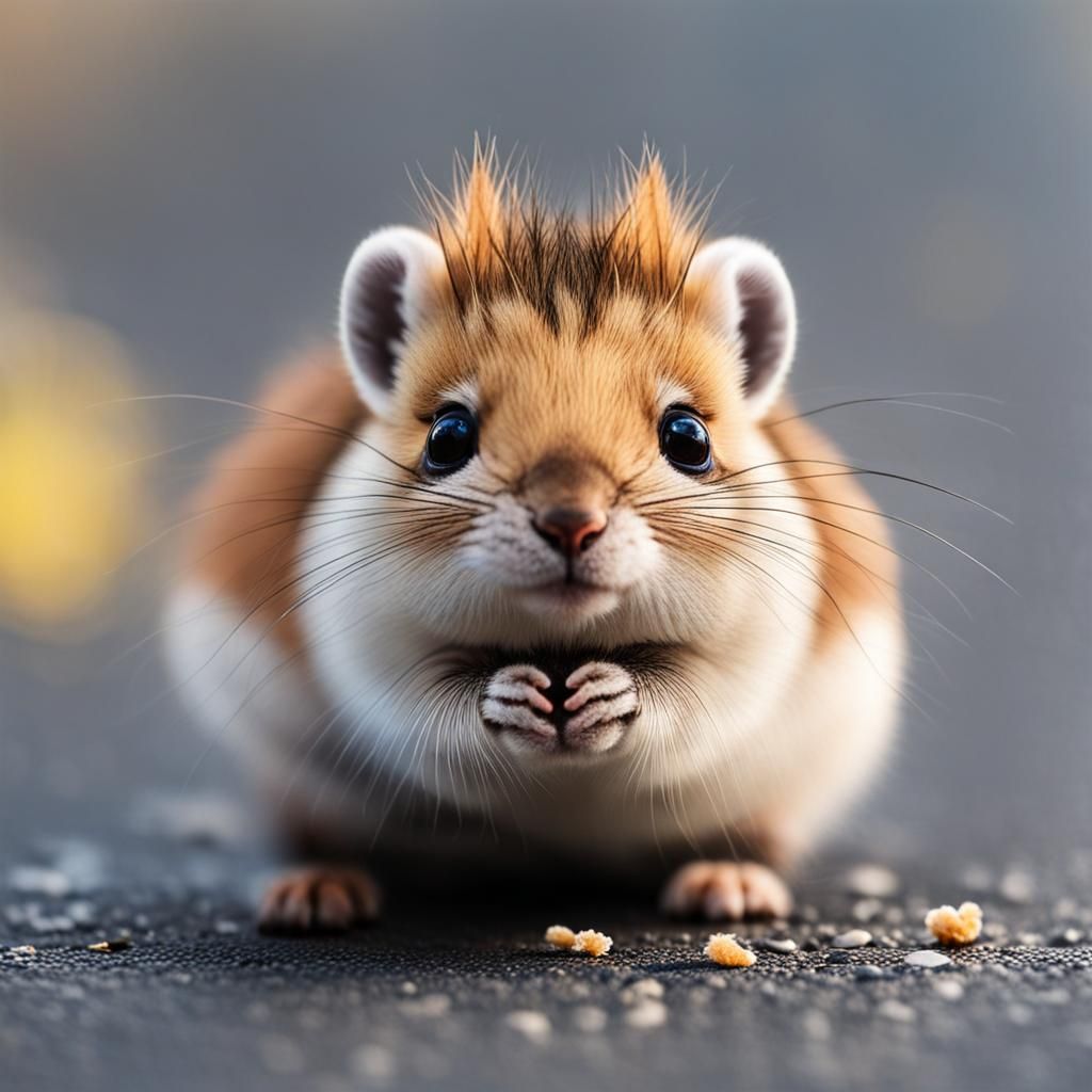 Charming Small Animal on the Road