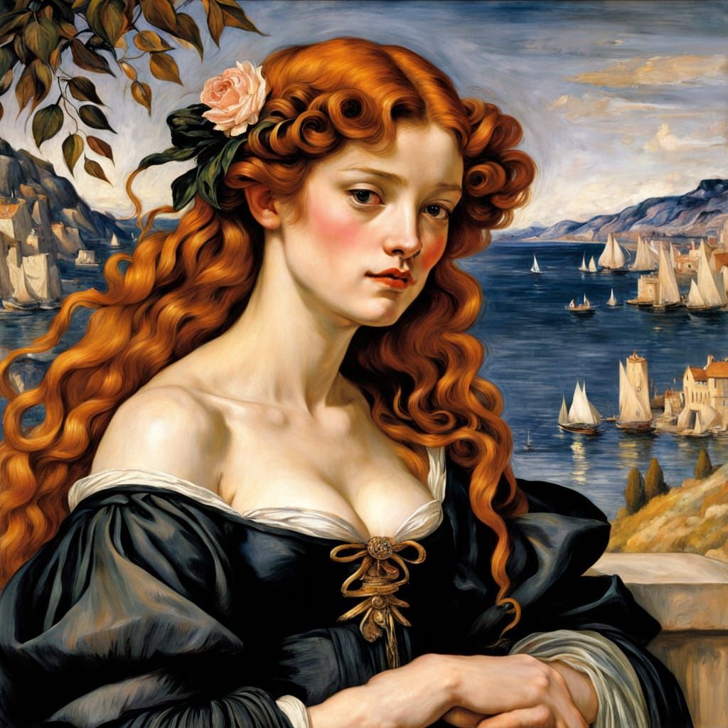 Masterpiece Mashup in Art Nouveau Style