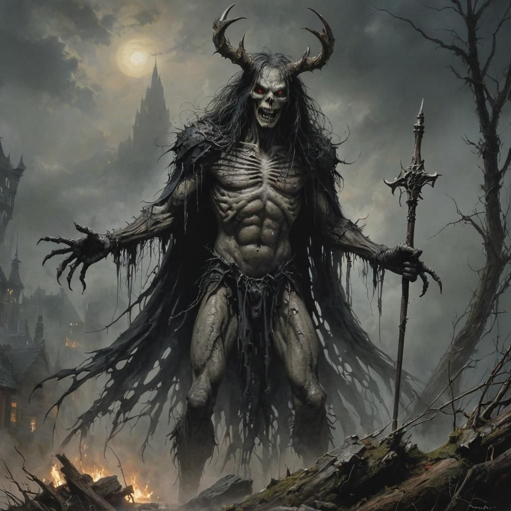 Dark Fantasy Grimdark Horror Illustration