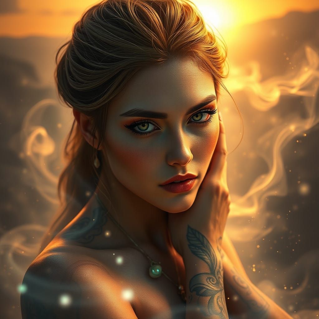 Love's Eternal Choice in a Whimsical, Fantasy Landscape