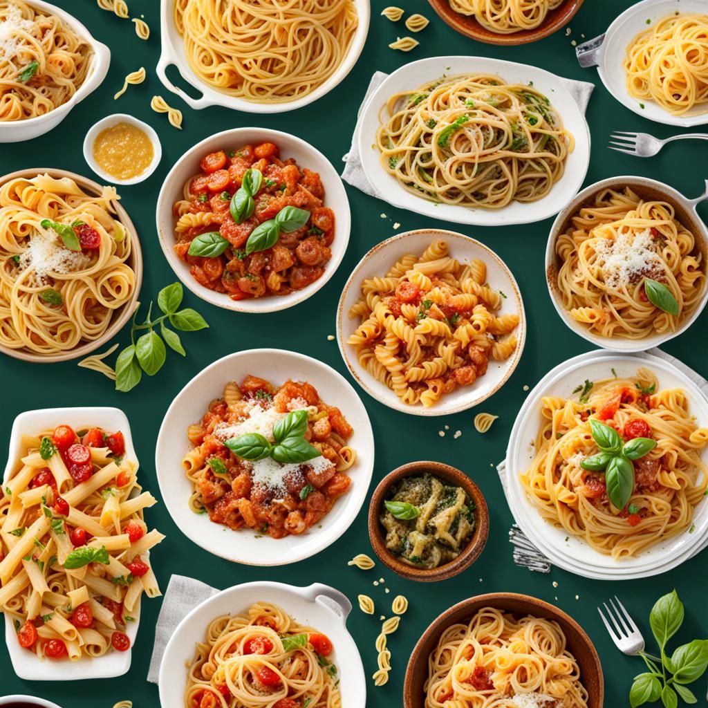 AI Generated Image of Pasta Dishes