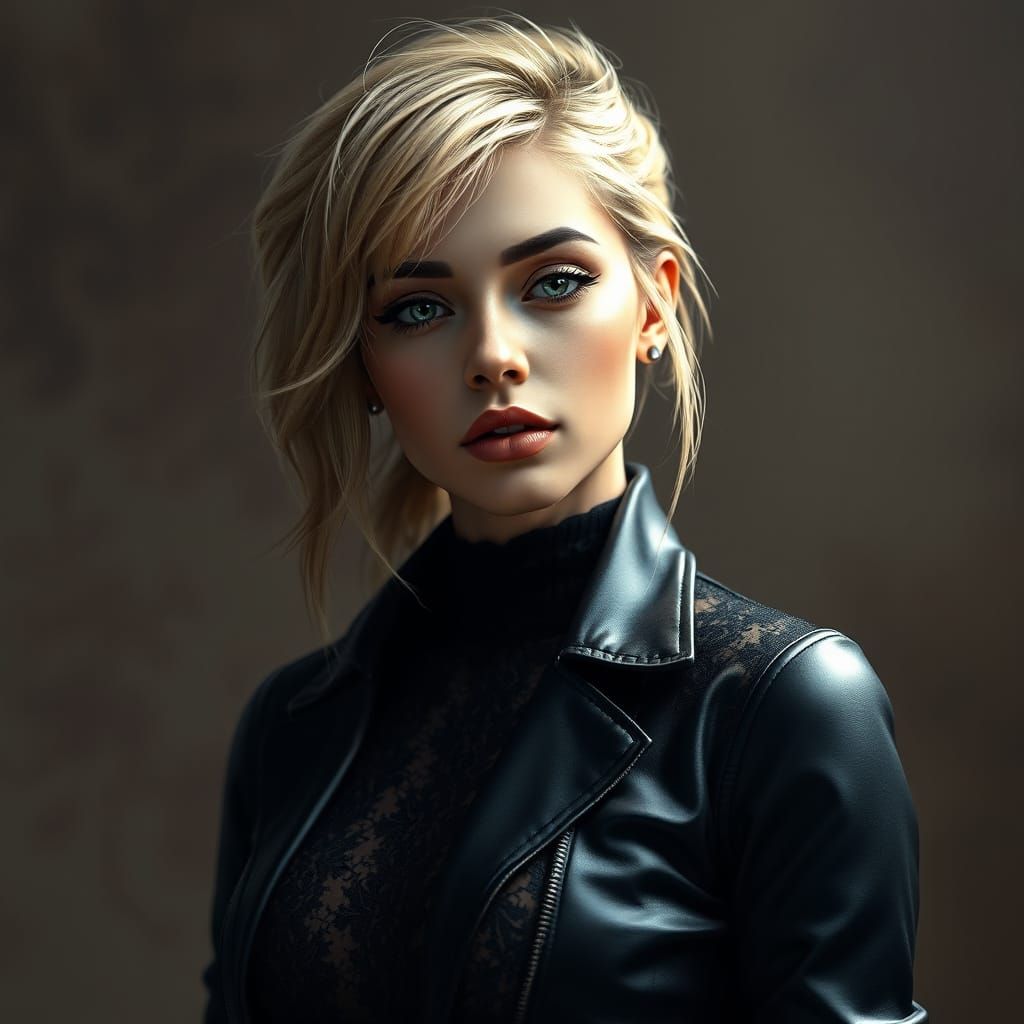 Hailey Bieber Portrait in Fantasy Realism Style