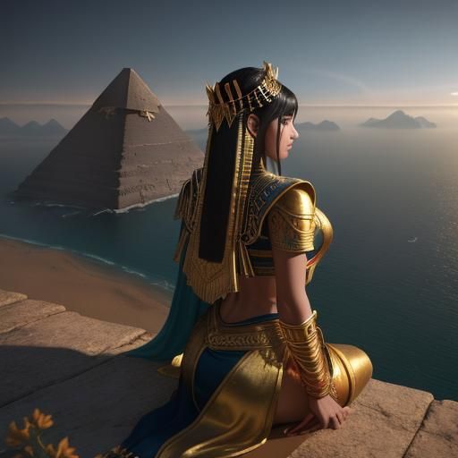 Egyptian Princess Contemplates Promised Land: Fantasy Matte ...