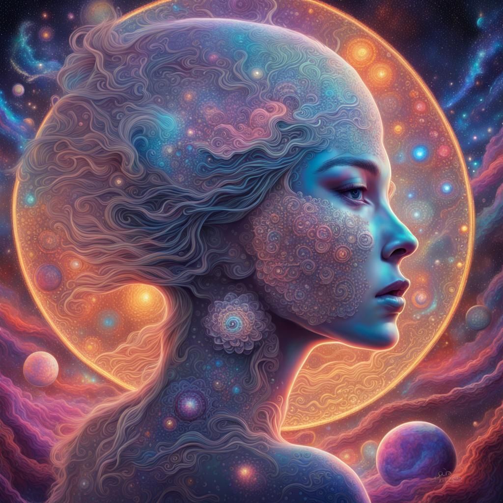 Holographic Cosmic Void in Pablo Amaringo Style