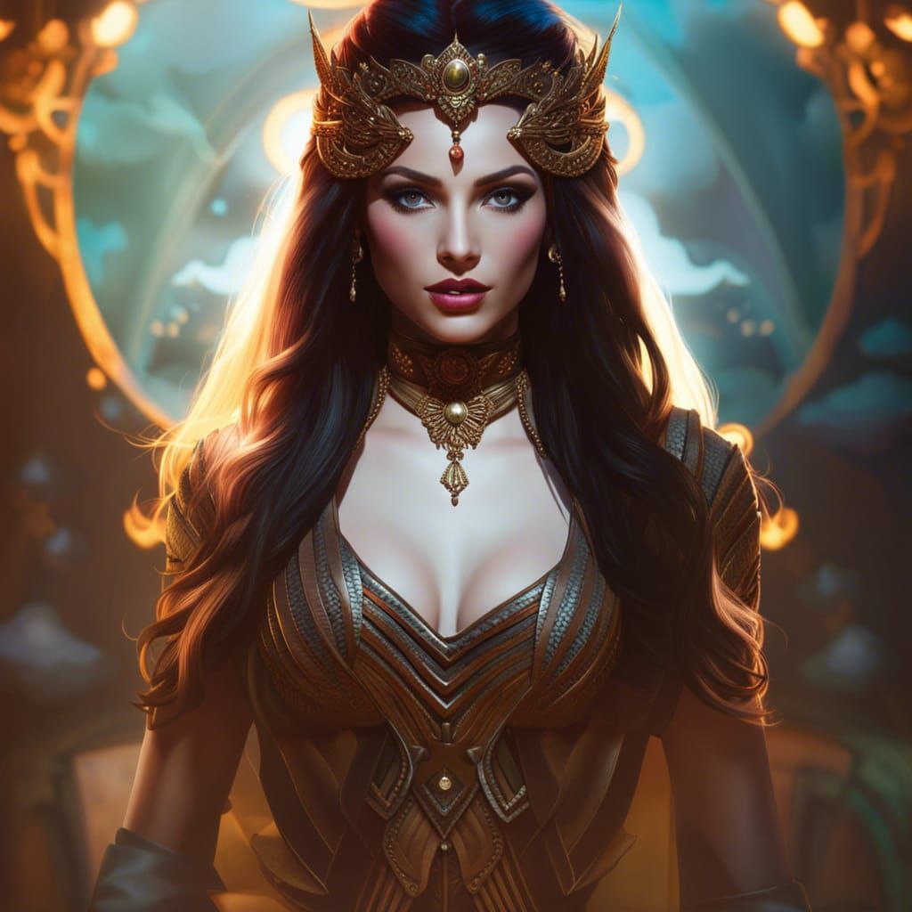 Gothic Vampire Mage Portrait in Hyperrealism