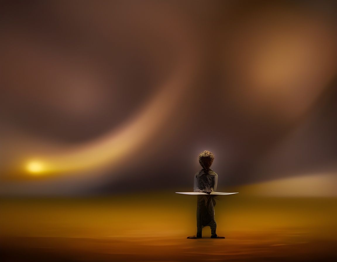 Strange Flower Shadow Creature in Surreal Style