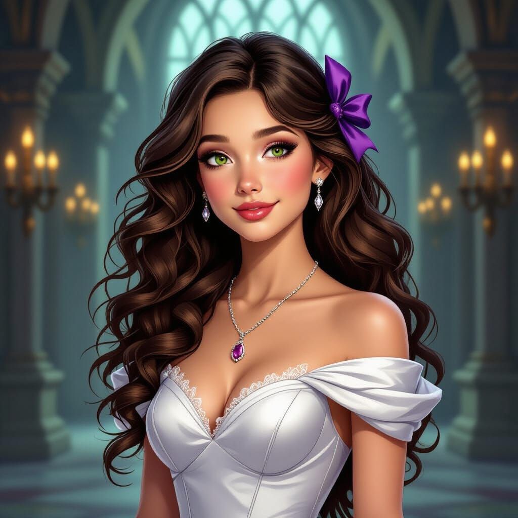 Medieval Ballroom Beauty in Dark Fantasy Style