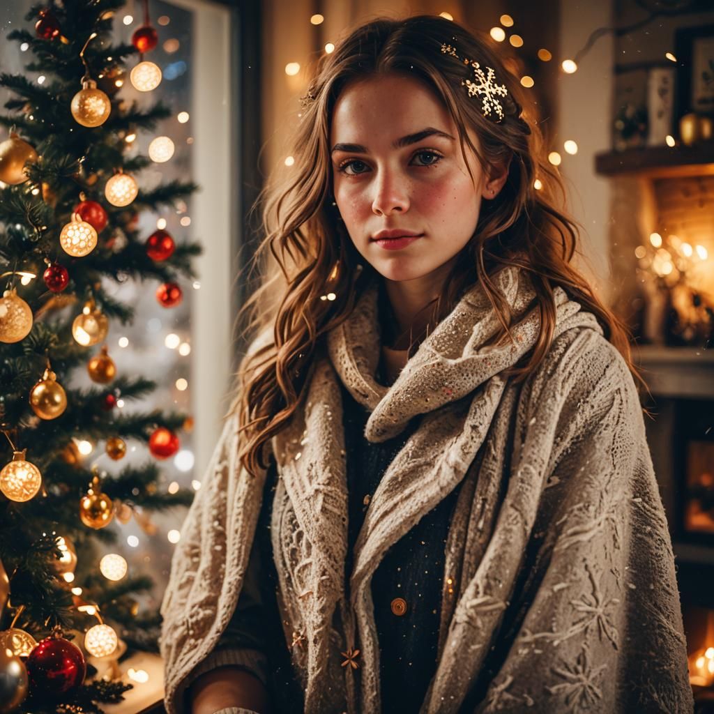 Emma at Christmas in Cinematic Film Style